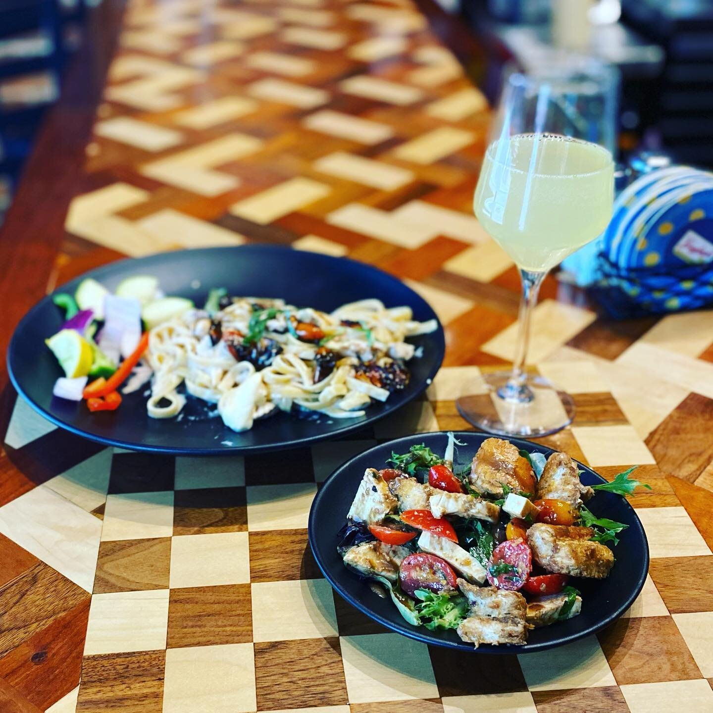 Pasta &amp; wine night! Tonight&rsquo;s special: chicken caprese pasta and panzanella salad! Plus $1 off glasses and 1/2 price bottles!