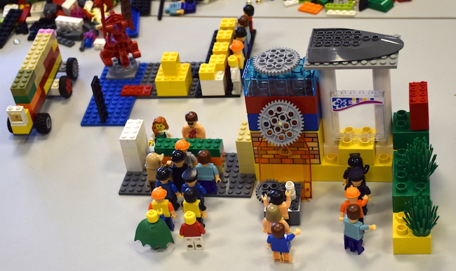 A  LEGO Serious Play  model built by a team in one of our Culture Code workshops