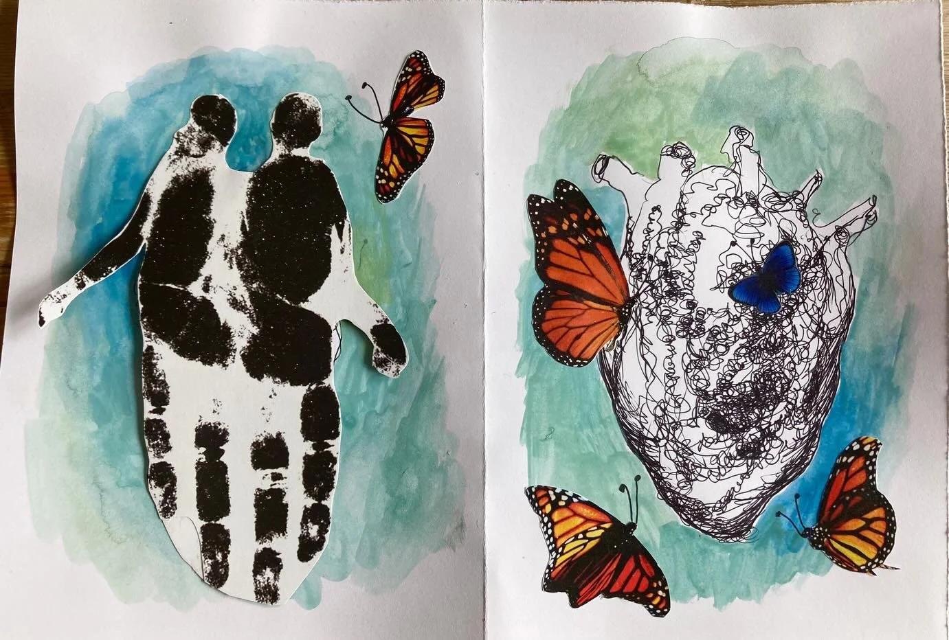 Thank you @kim.shields_ for sharing their process from the 9th Feb . Exploring matters of the heart. 

The next live online drawing meditation on Monday 2nd March

#drawingmeditation #onlineartclass #guidedmeditation #embodieddrawing fourfoldartmedit