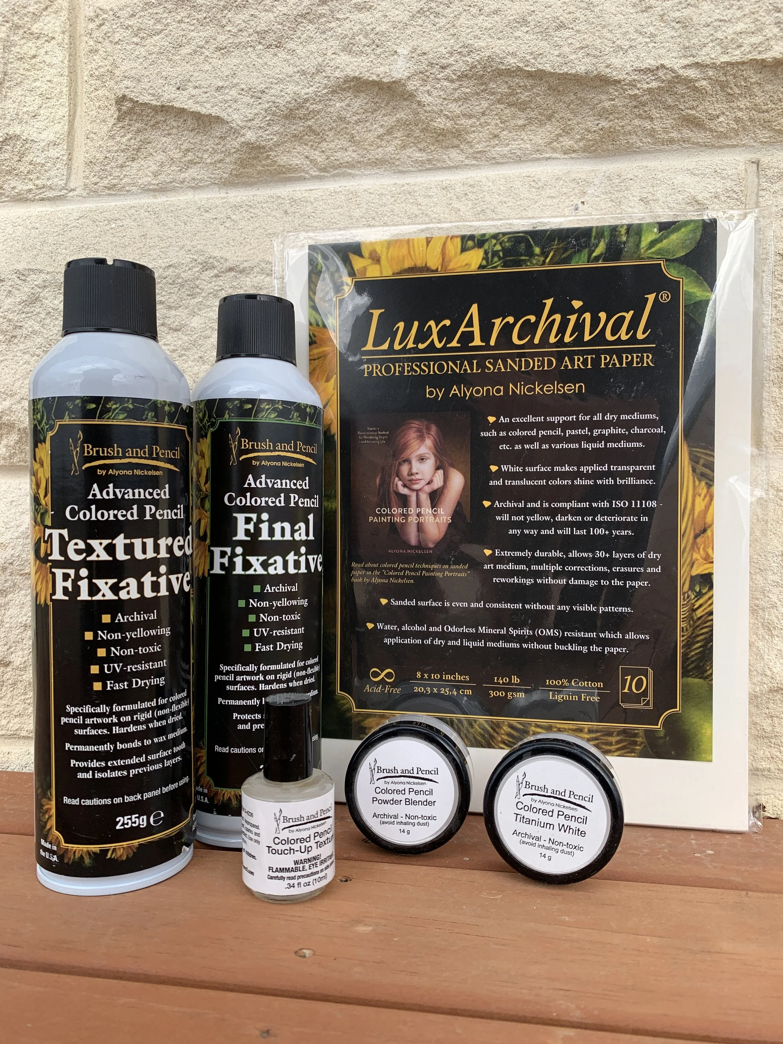 Colored Pencil Painting Starter Set Plus FREE 8x10 LuxArchival Professional Sanded Art Paper