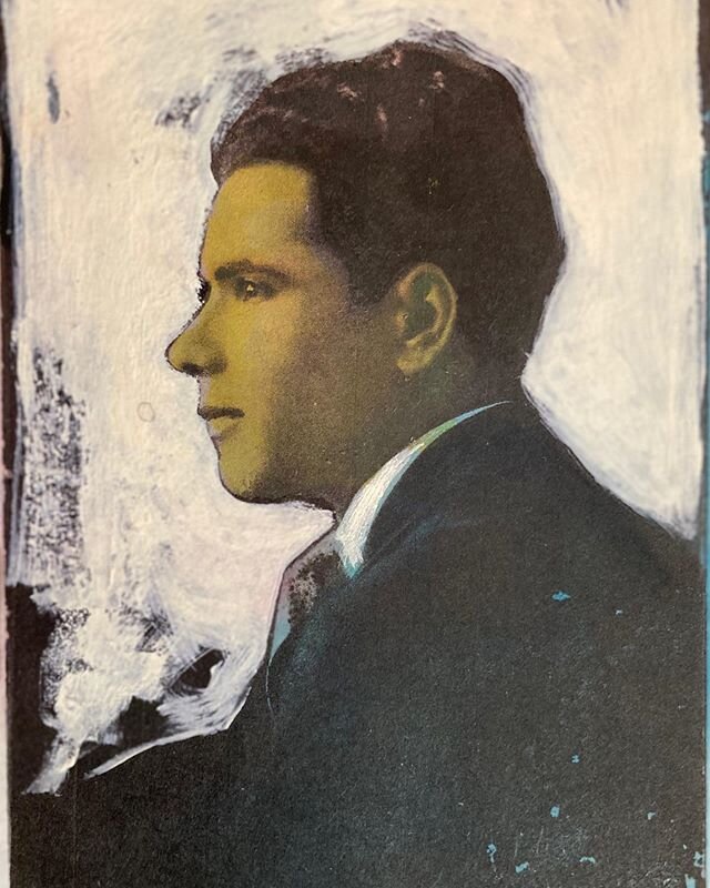 &lsquo;Turi&rsquo; in memory of my grandfather Salvatore &lsquo;Turi&rsquo; FRANCHINA whom I am named after. He and Carolina INGRILLI eloped in 1921. #mixedmediacollage #capodorlando #love #elopedinvegas