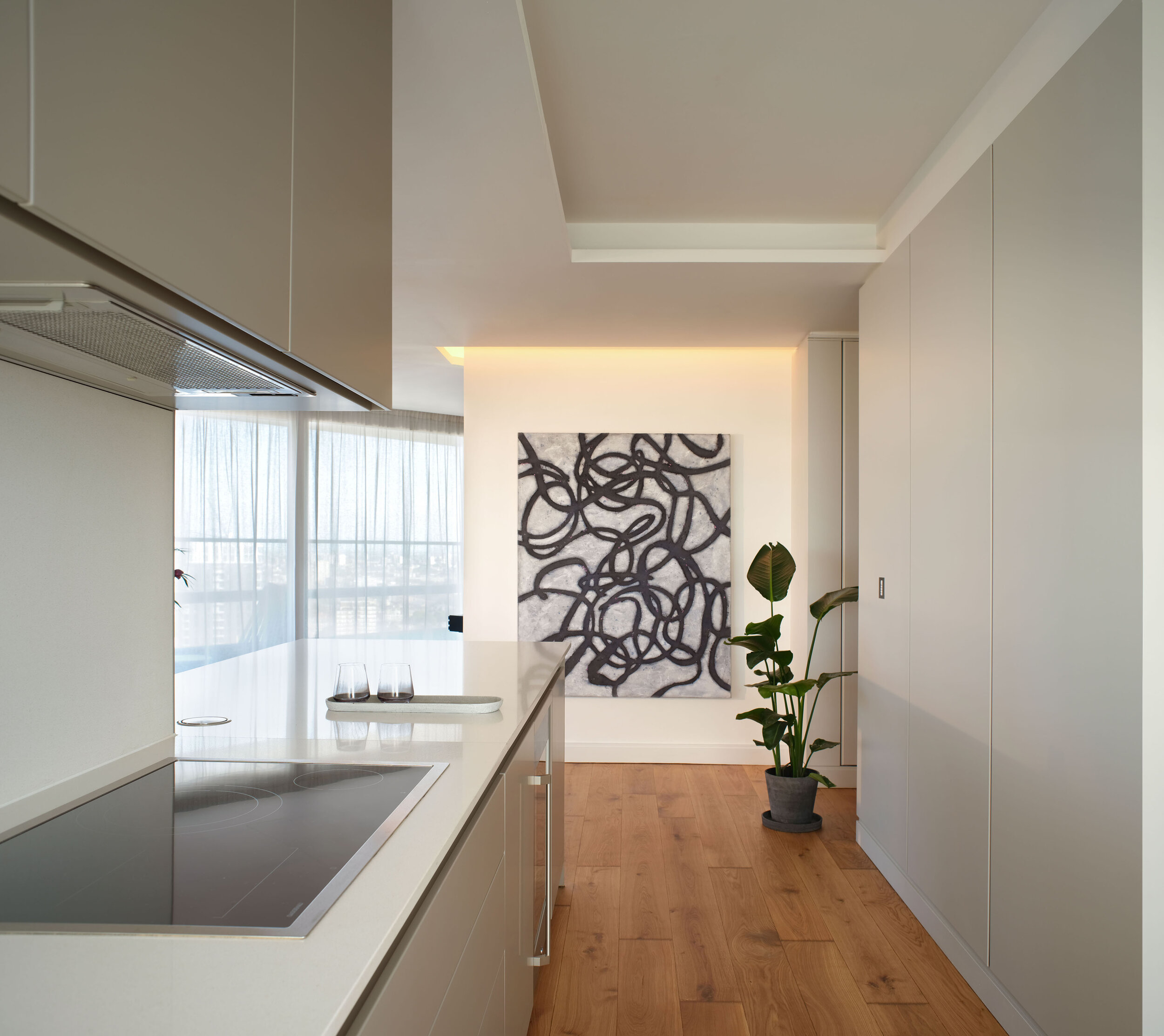 WOMO Architects London Canaletto Interior Apartments Kitchen Art
