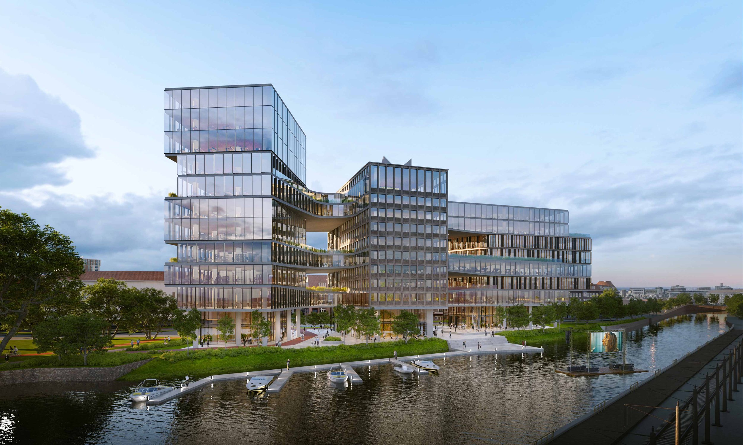 WOMO Architects Amsterdam Schinkel Office Expansionn Adaptive Reuse Transformed Office Waterfront Schinkel New Situation