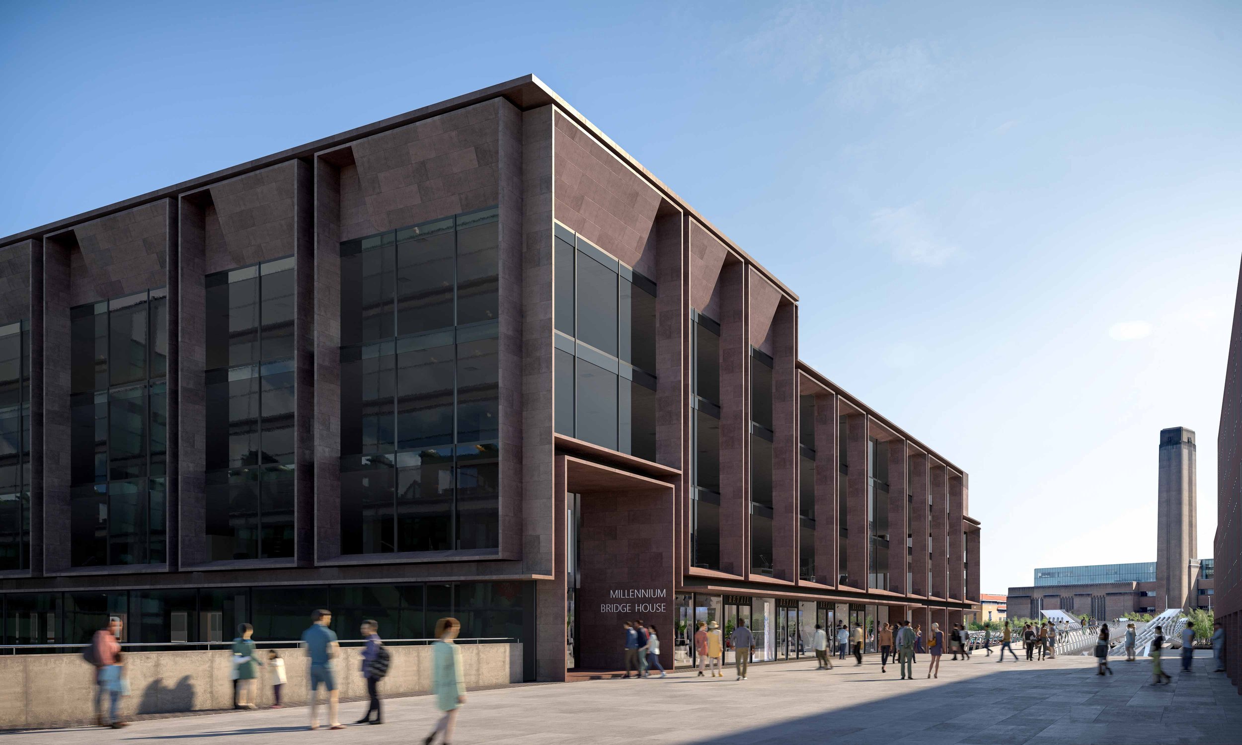 WOMO Architects London Millenium Bridge House Adaptive Reuse Existing and New Entrance