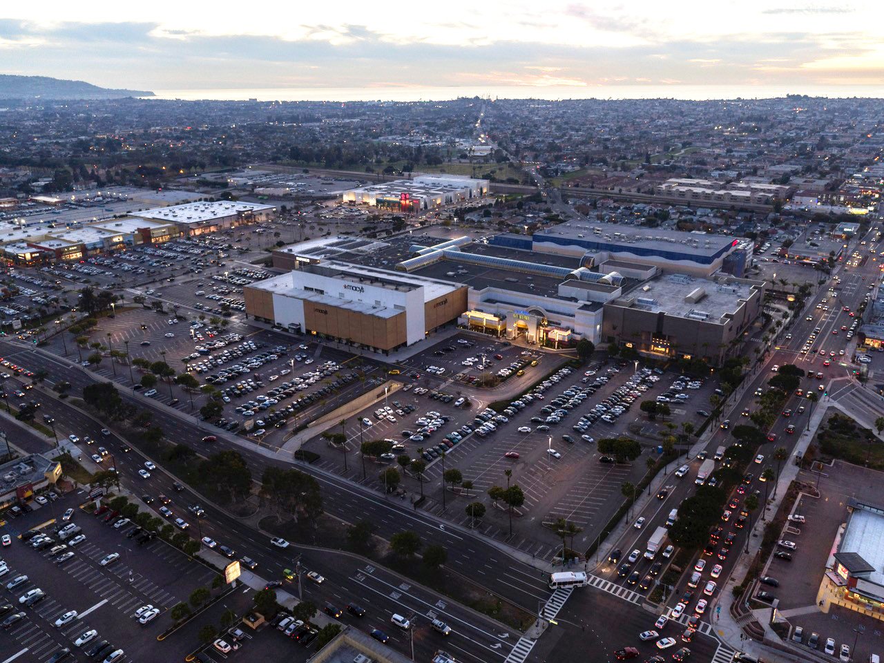WOMO Architects Los Angeles LA Shopping Center Masterplan Aerial before