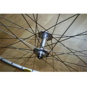 Front wheel build detail.