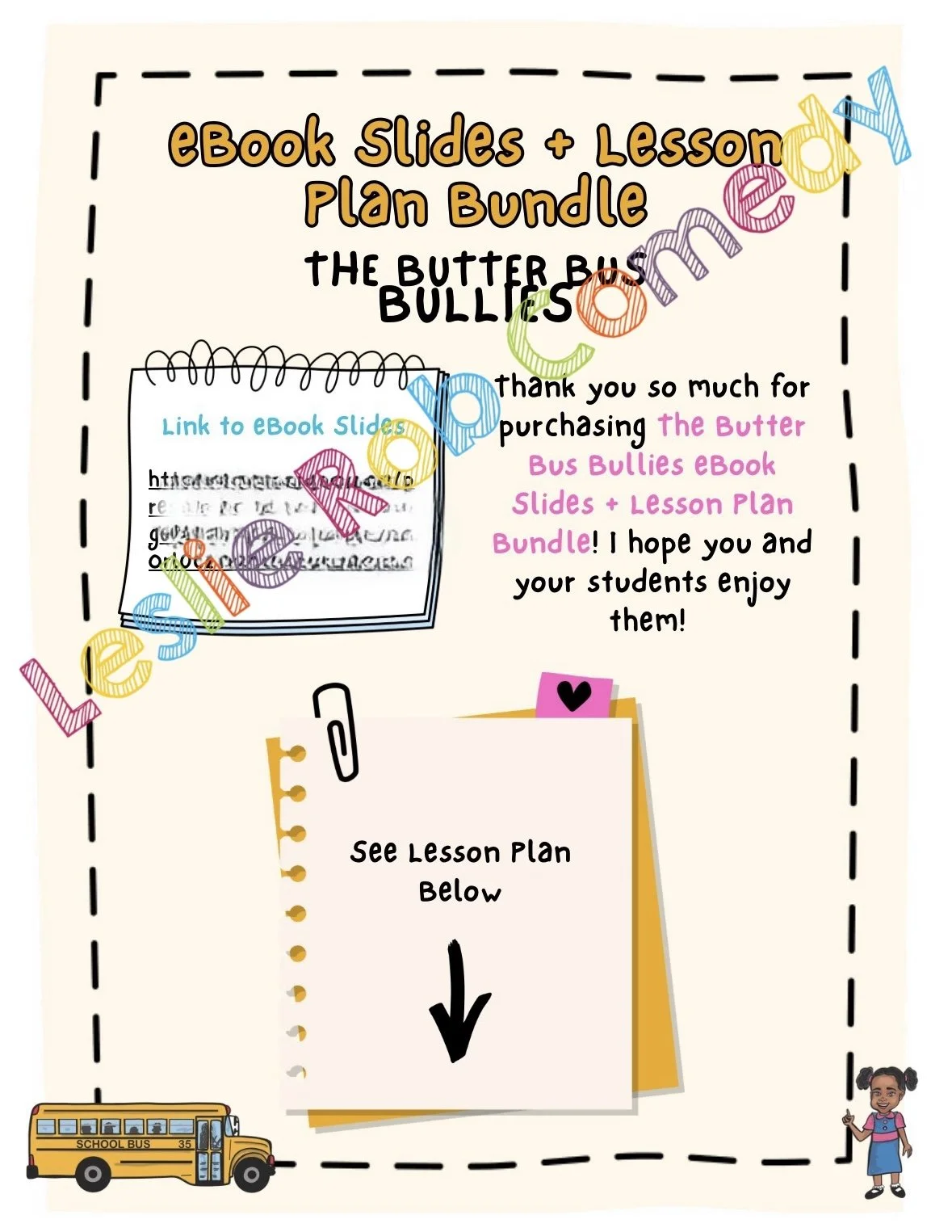 The Butter Bus Bullies eBook Slides + Lesson Plan Bundle