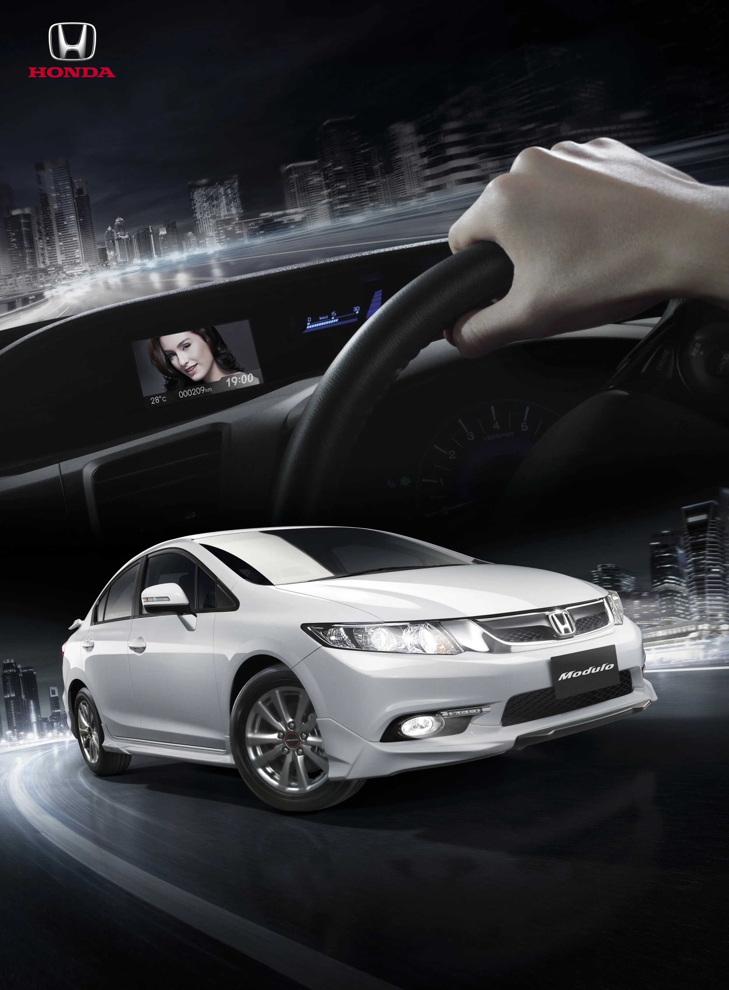 Honda Civic Modulo Client (Advertiser): Honda Automobile (Thailand) Co., Ltd. Agency: Chuo Senko (Thailand) Retoucher: Illusion, Bangkok