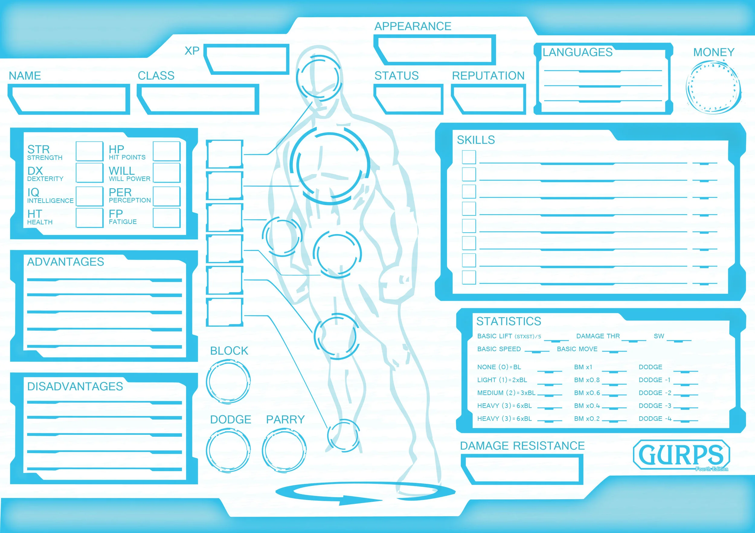 RPG Character Sheets — BASTONE CREATIVES