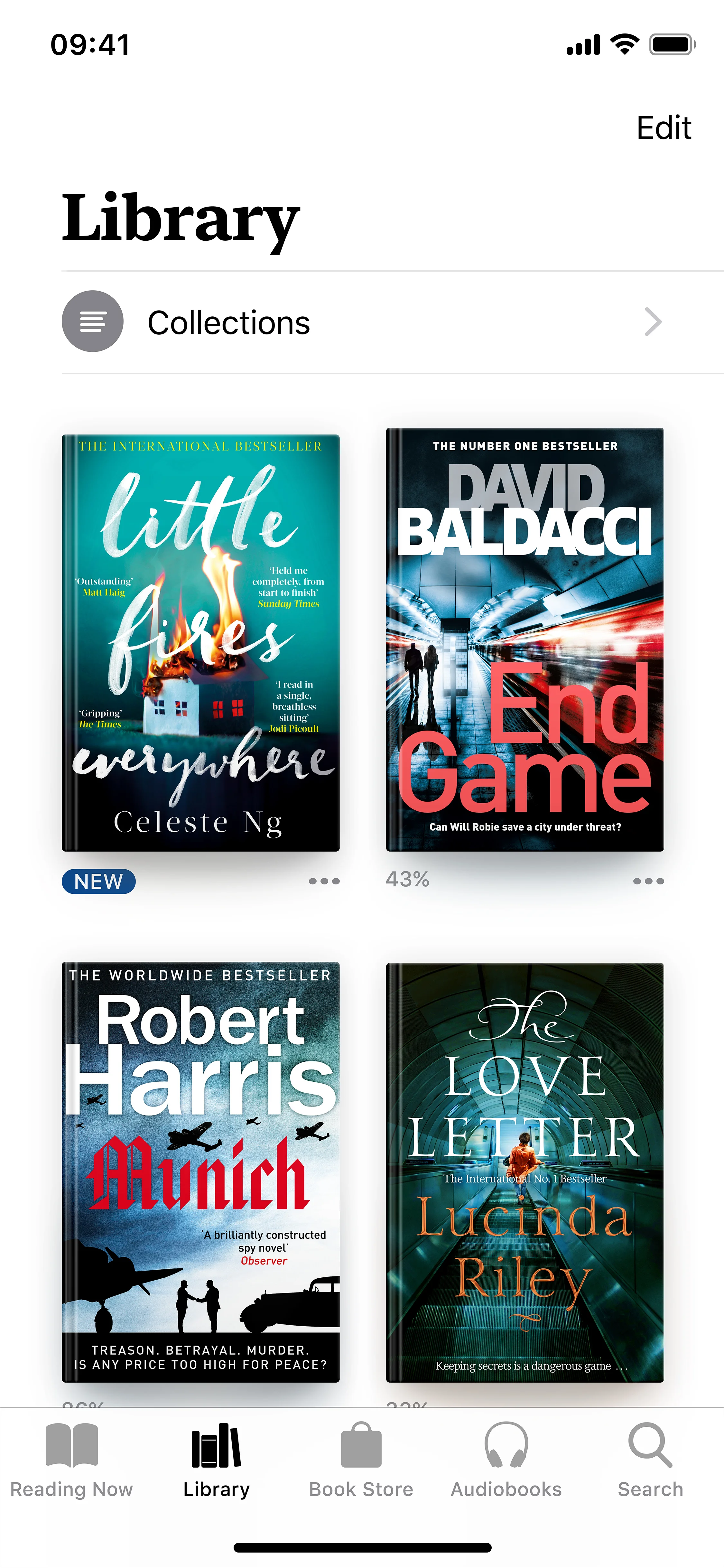 iPhone XS  Library Screen