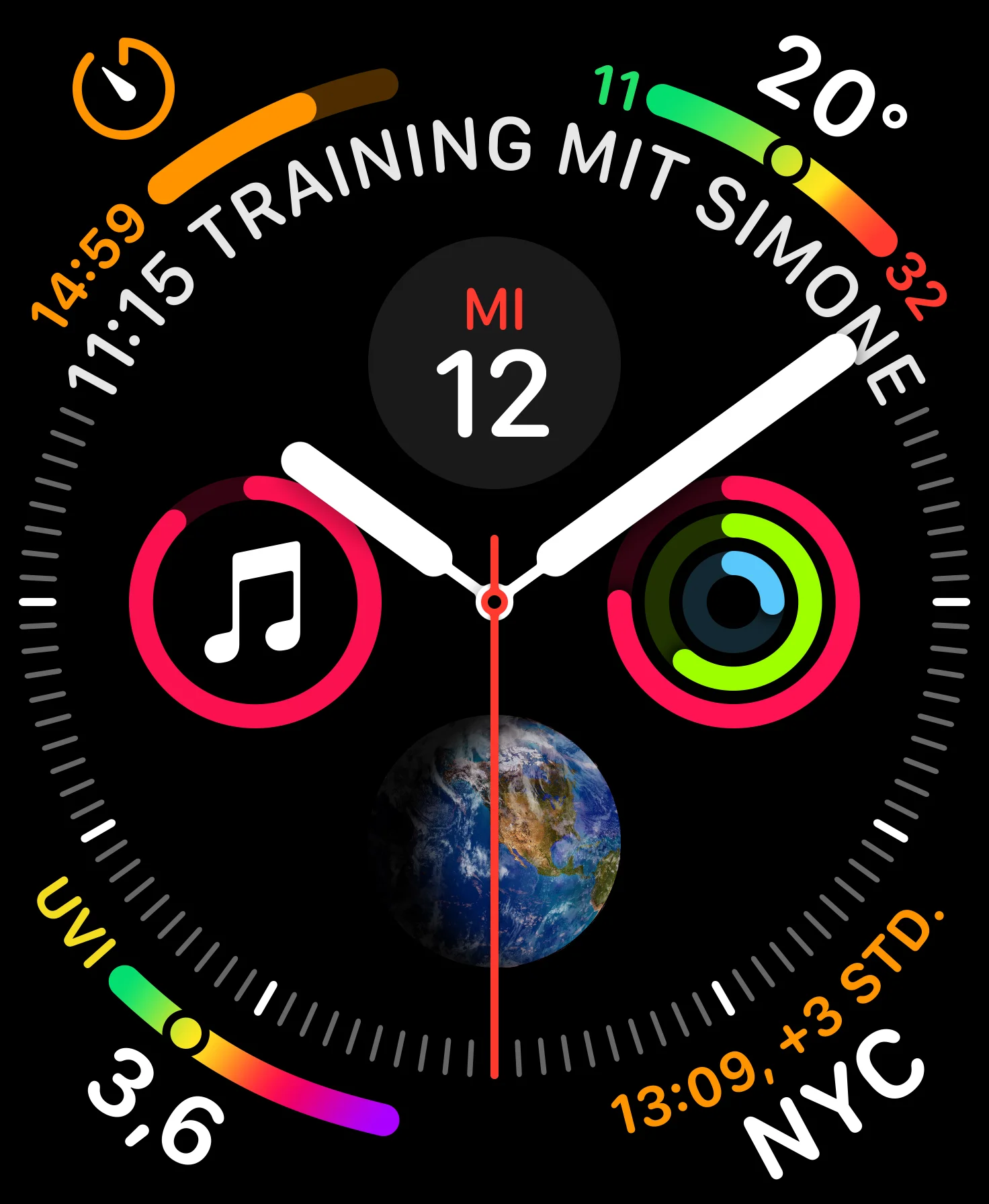 Apple Watch Clock Screen