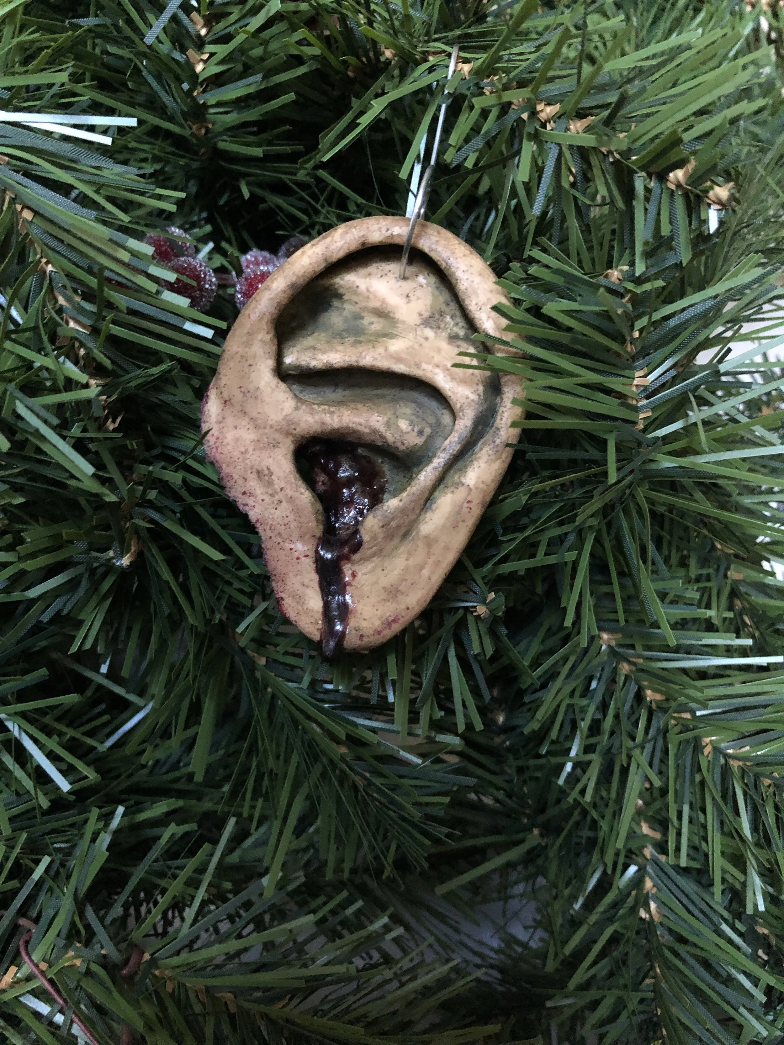 Christmas Zombie Ear ornament