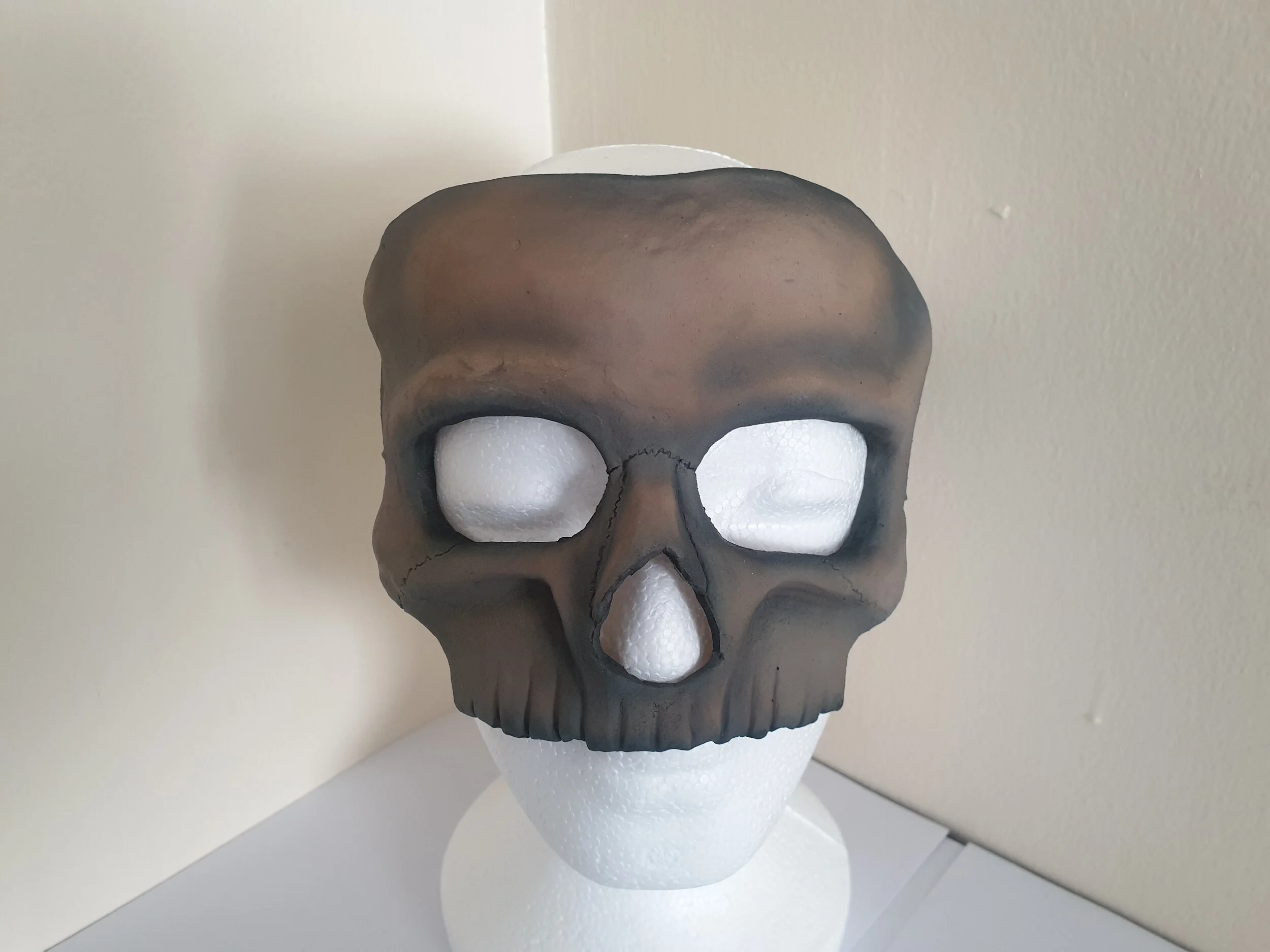 Skull Latex Mask - Brown