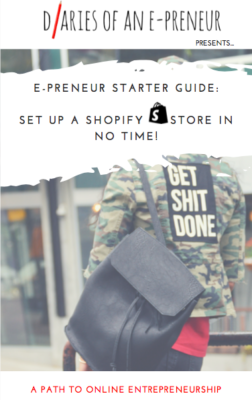 Release of My first eBook Diaries of an E-preneur Starter Guide: Set up a Shopify Store in No Time