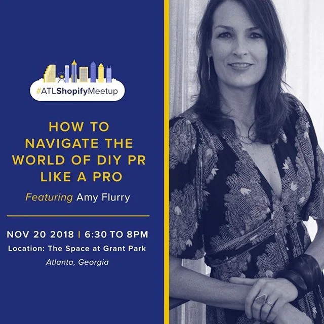 #ATLshopifymeetup Online retailers make sure to come out to November 20ths ATL Shopify Meetup and learn more from @amyflurry on How to Navigate The World of DIY PR Like a Pro! #atlshopifymeetup #nicelybuilt #shopify RSVP LINK IN BIO