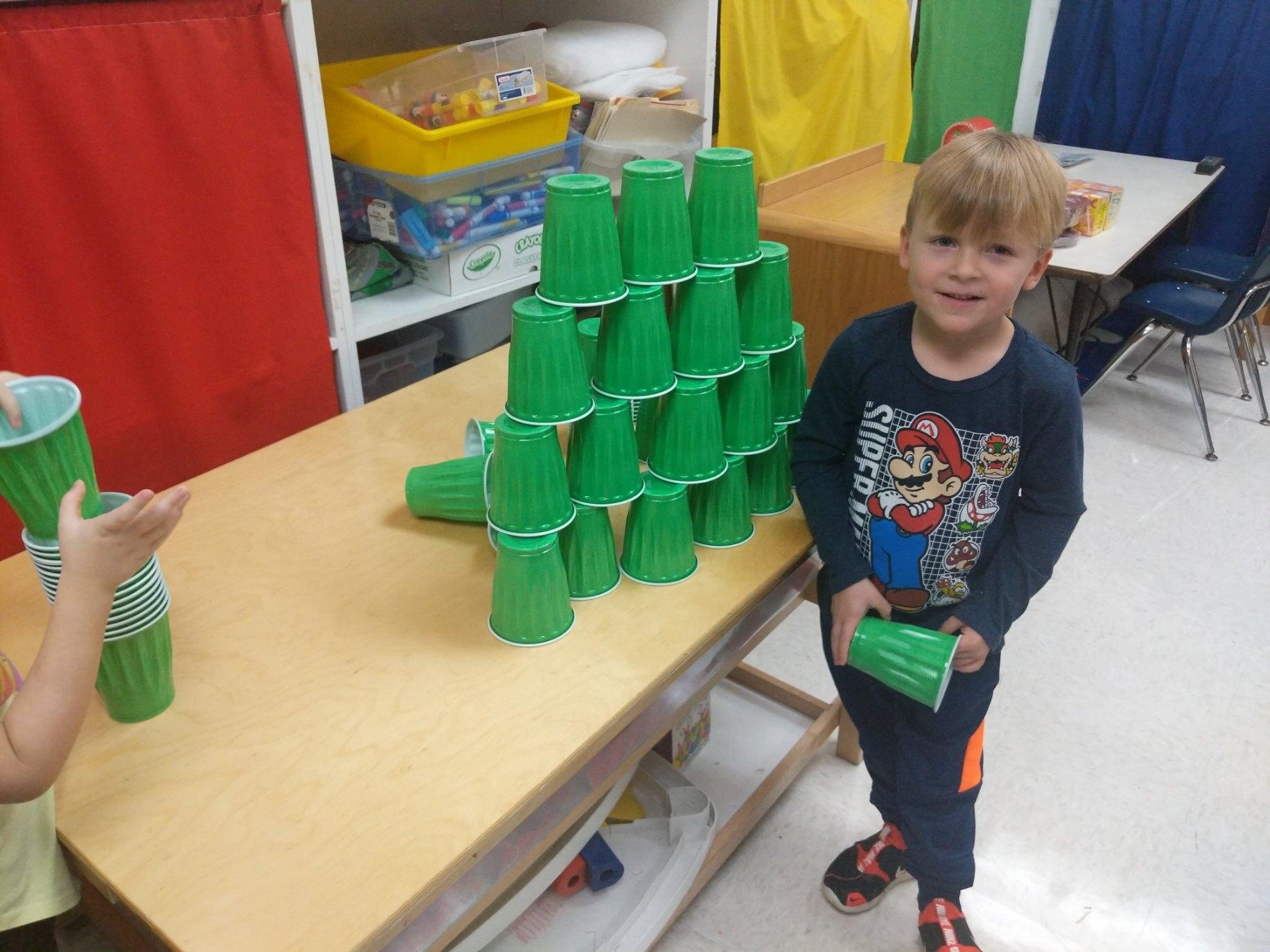 Solo Cup Stacking Engineering Challenge for Preschoolers – The Salty Mamas