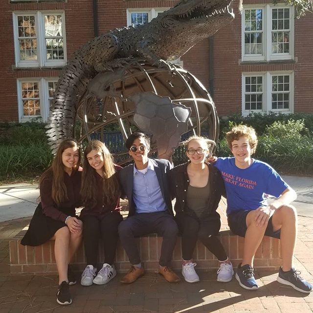 We're a little behind on social media updates, so enjoy this trip down memory lane while we update our last few weeks!
We ended October with a beautiful weekend at the University of Florida. Mariah and Noor reached octos and earned their first bid to the Tournament of Champions! Kiko reached semifinals of OO, earning HIS first TOC bid! Lilli and Chad gained some great experience against strong national circuit programs....and got to enjoy some reunions when Lilli's family and Chad's brother (Jack, CHS '15) met up with us at the tournament!