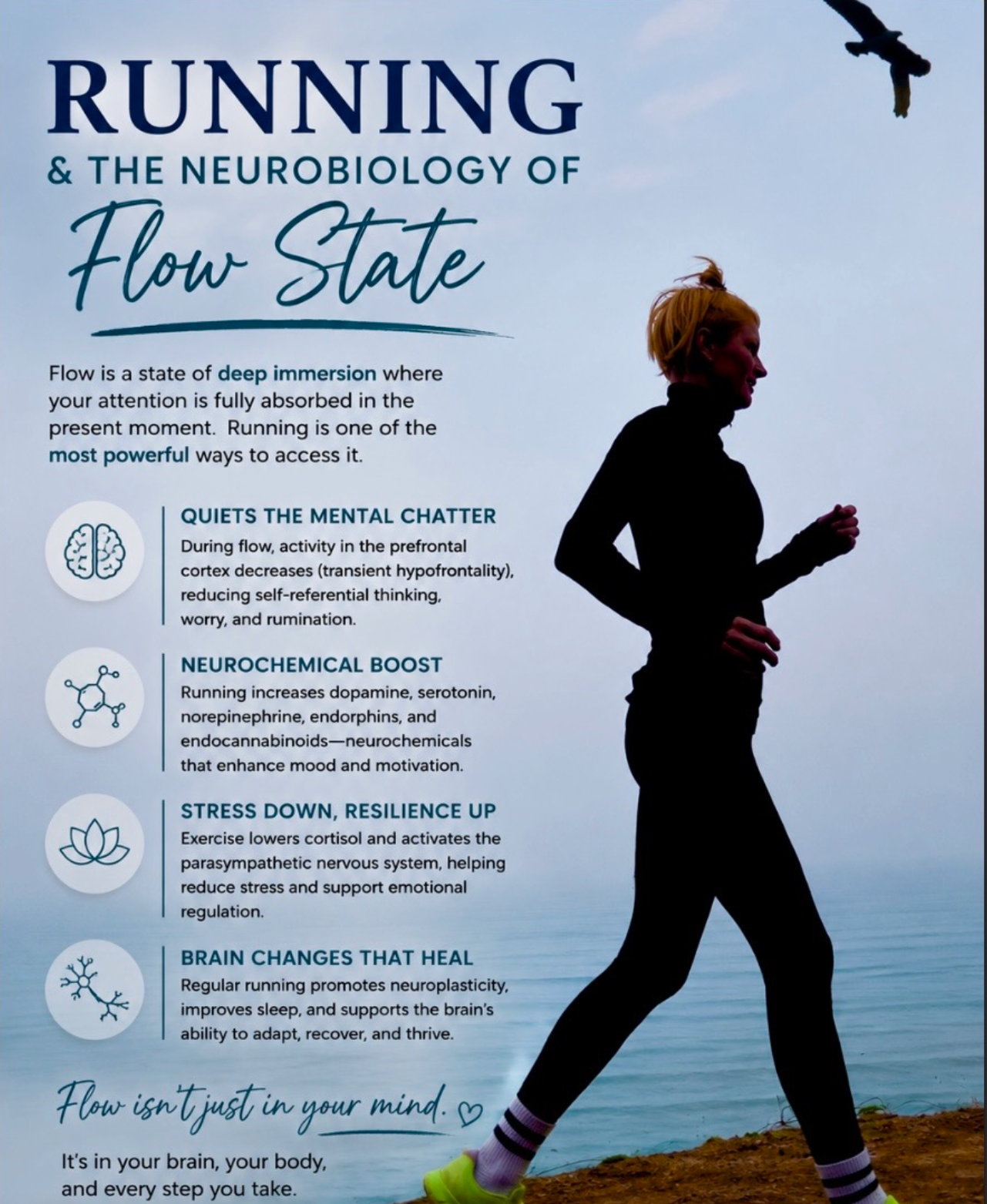 Running, Flow State, and Mental Health: When We Stop Thinking and Start Being