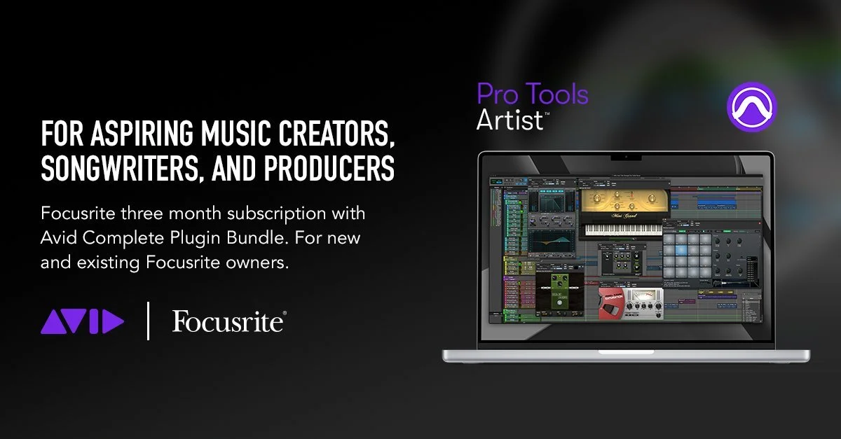 Focusrite now offers Avid Pro Tools Artist and the Complete Plugin Bundle — Algam Benelux