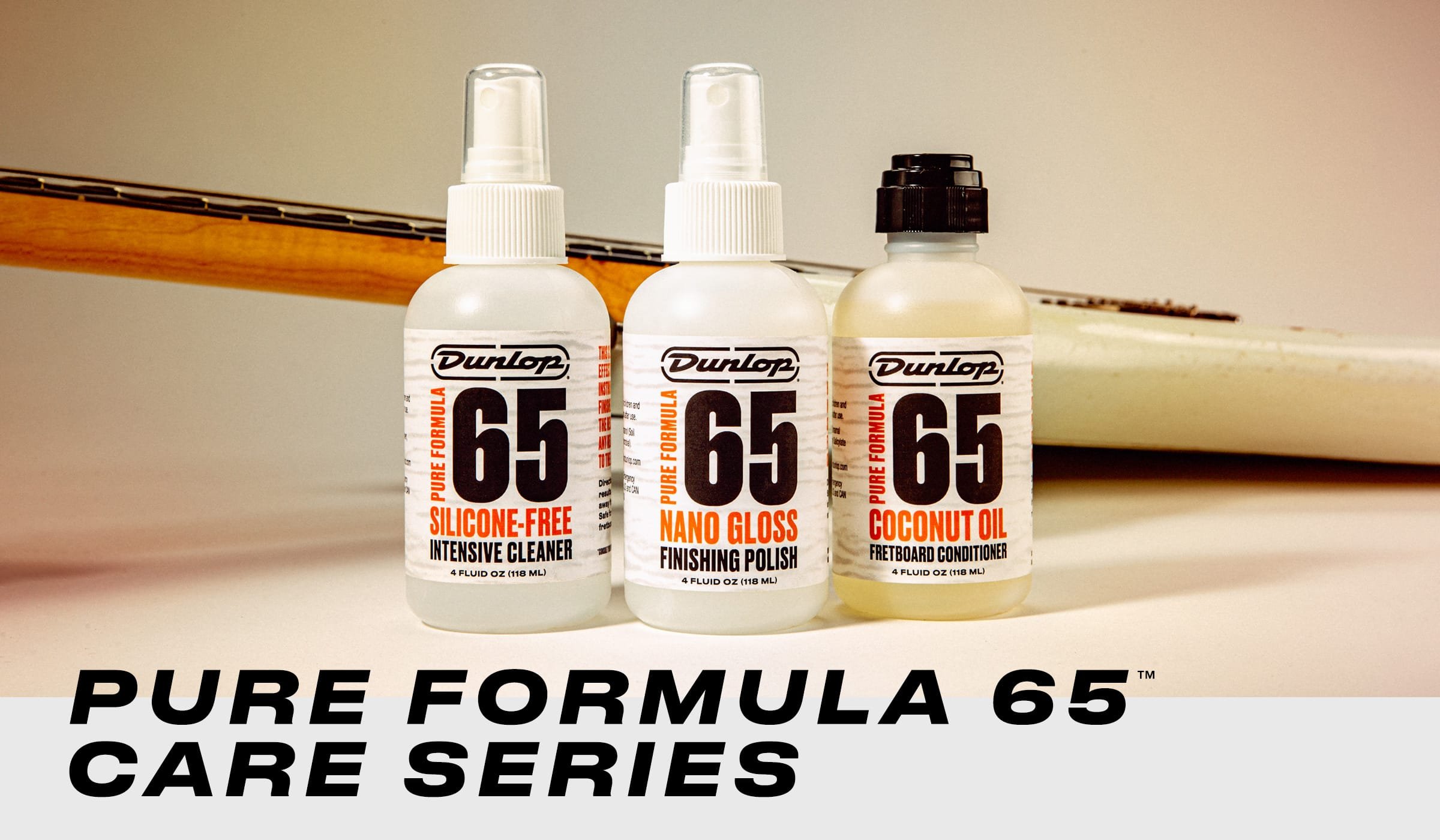 Take care of your guitar with the new Dunlop Pure Formula 65 Care
