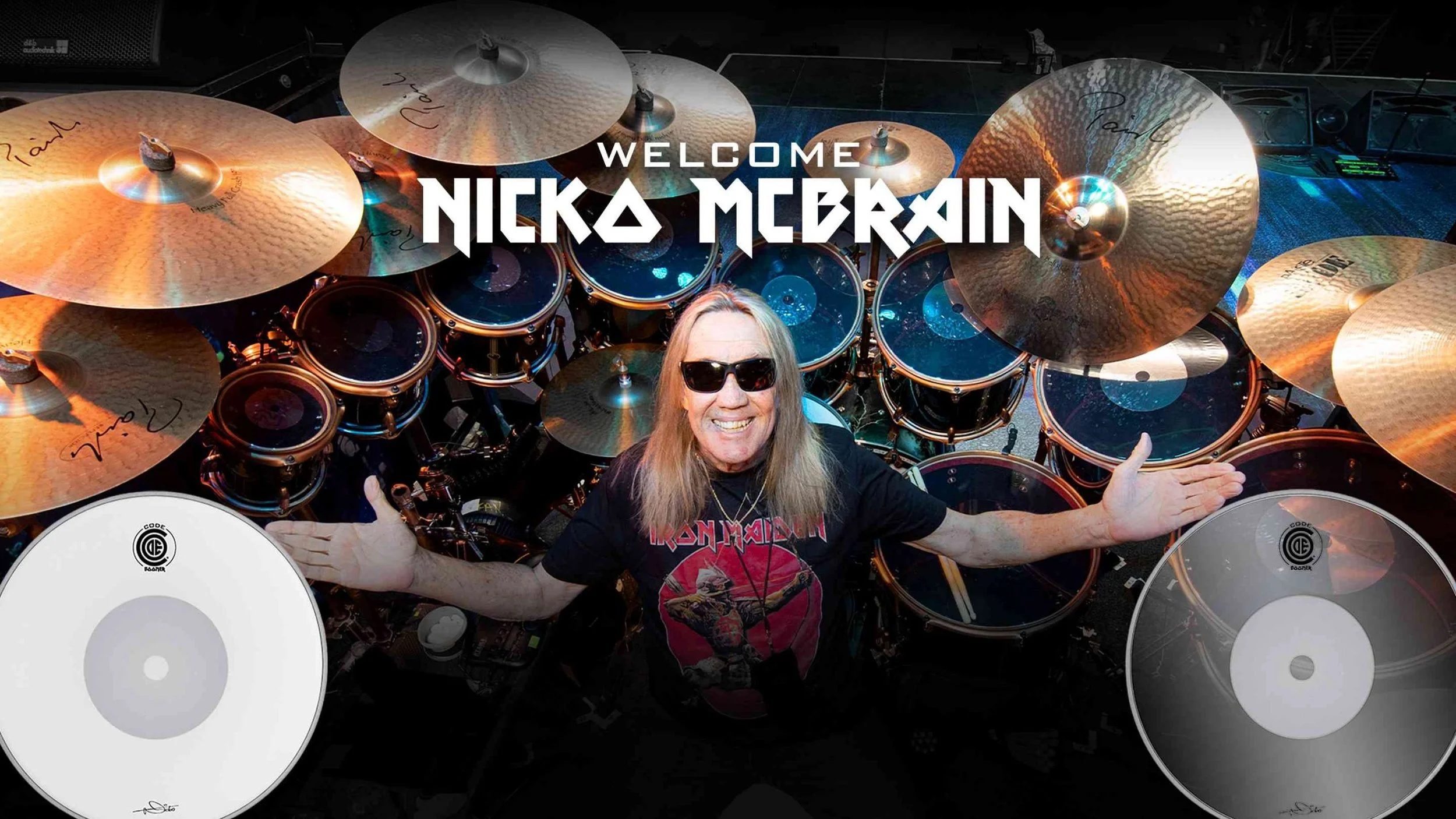 Code Drum Heads and renowned drummer Nicko McBrain have teamed up to design a new Signature