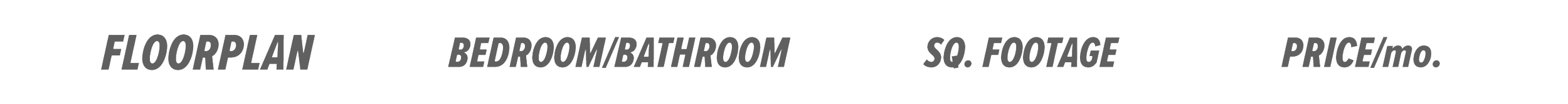 Floorplan – Bedroom/Bathroom – Sq. Footage