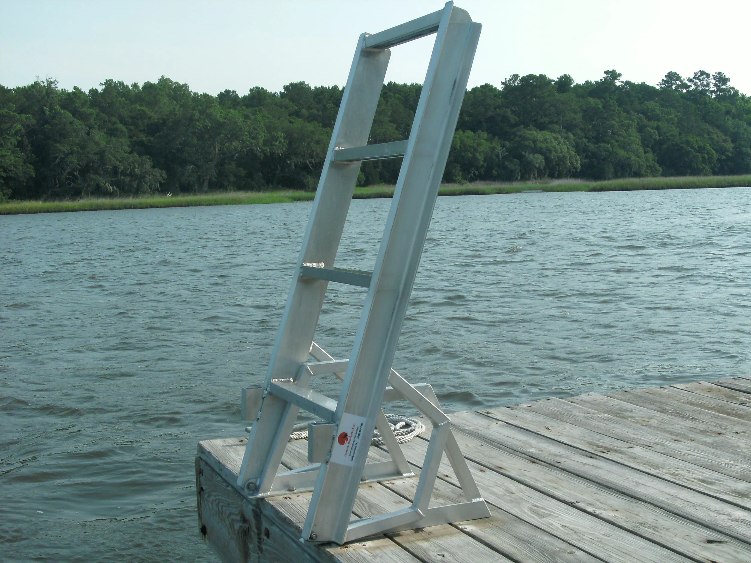 Folding Floating Dock Ladder Creekside Metalworks