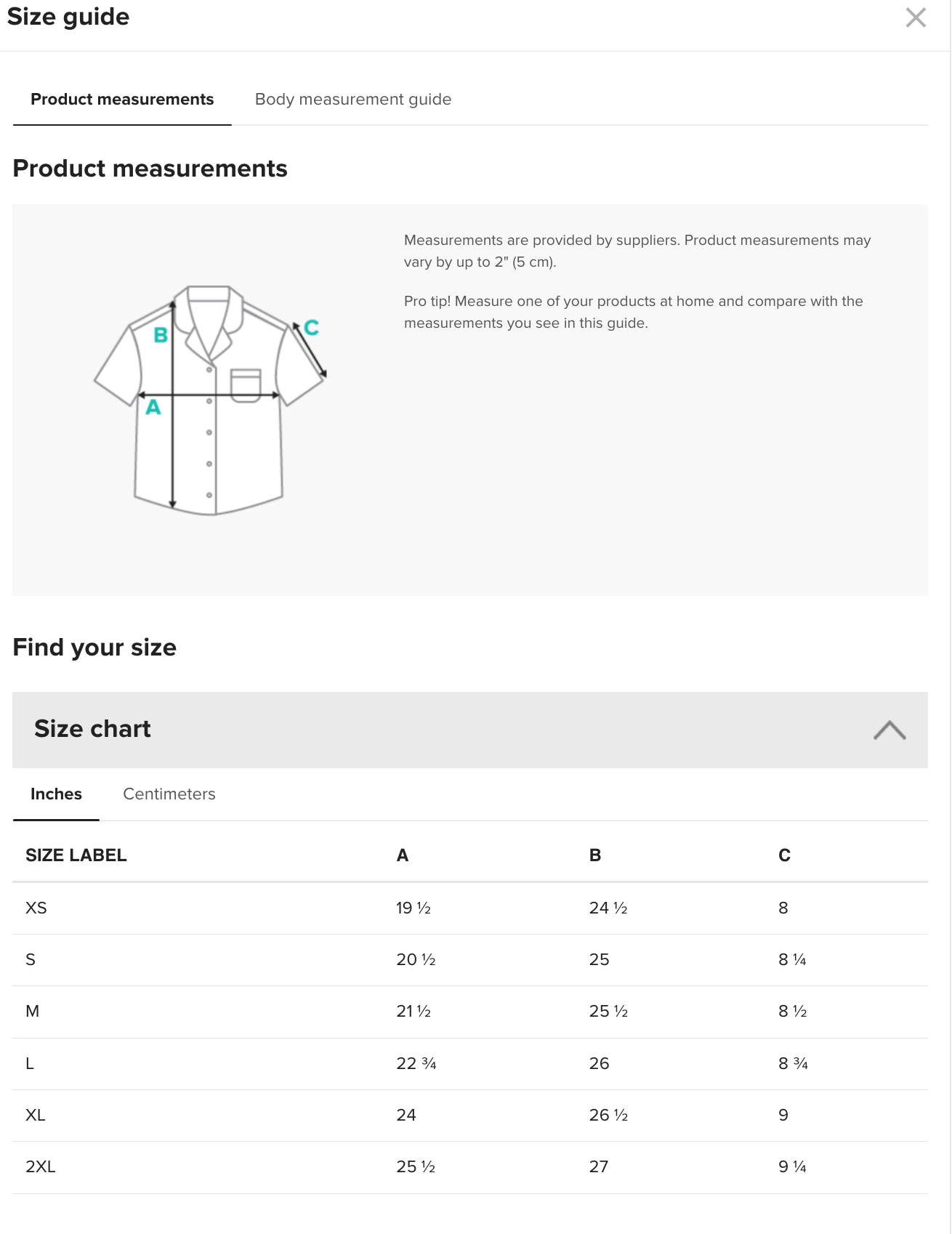pajama short sleeve top size chart.png