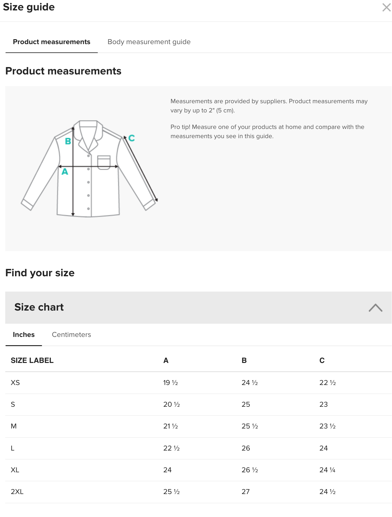 pajama long sleve top size chart.png