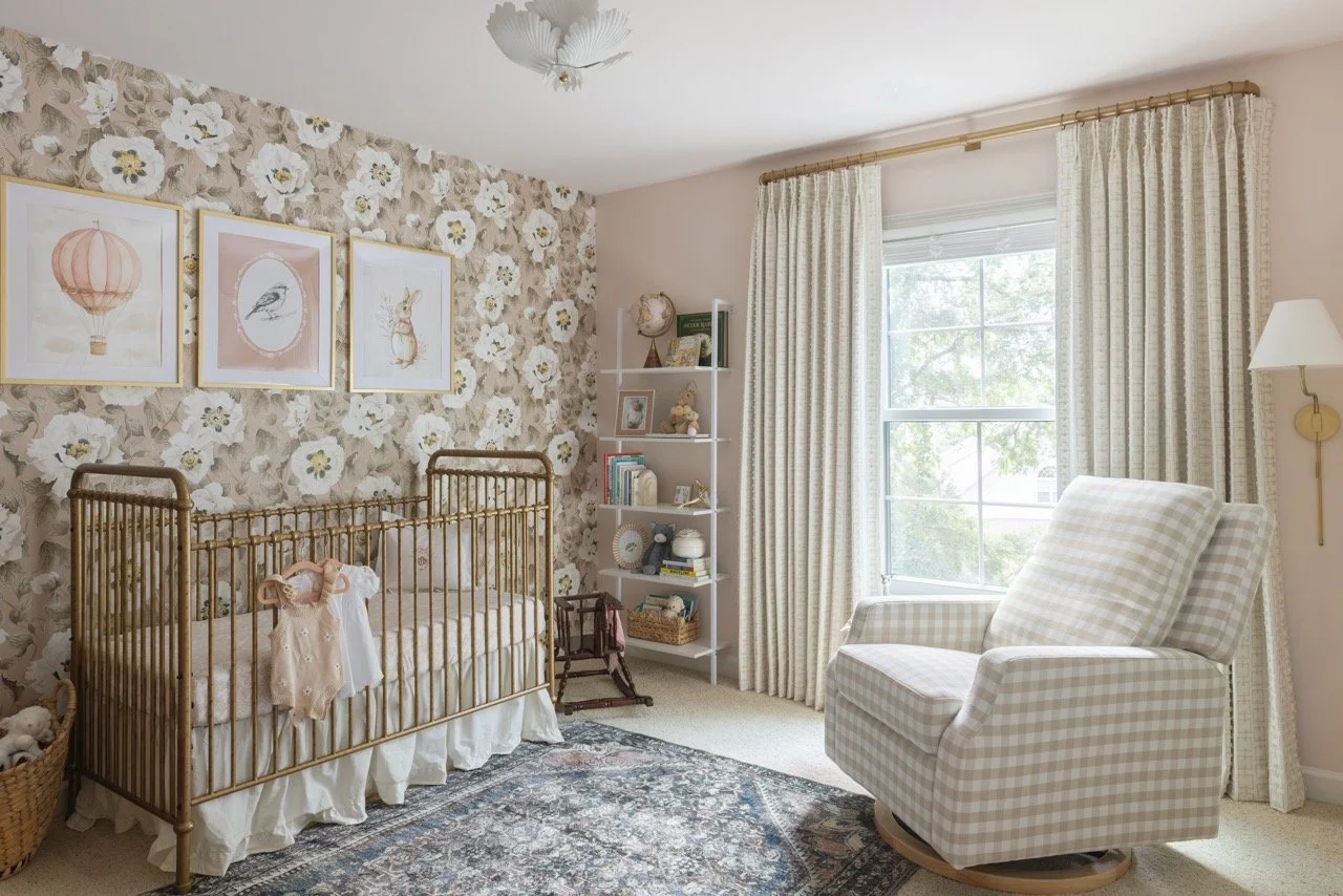 Classic Nursery Design With Poppy Wallpaper and Vintage Details — Paige ...