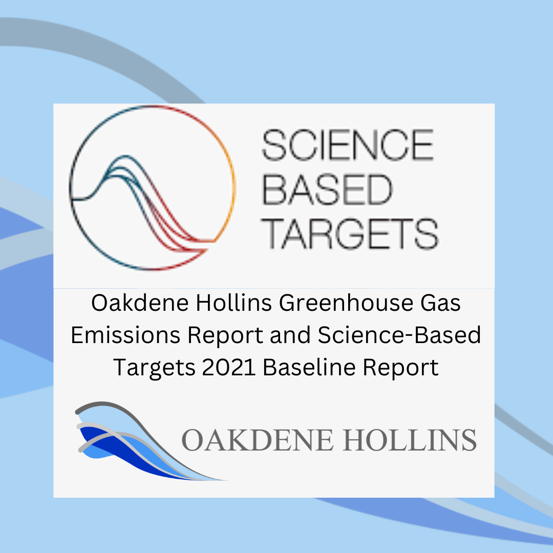 Oakdene Hollins Greenhouse Gas Emissions Report and Science-Based Targets 2021 Baseline Report