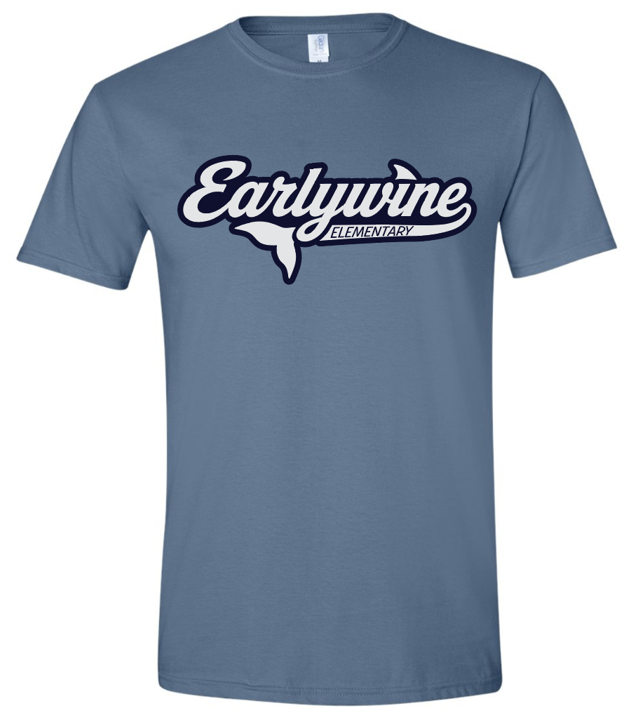 Earlywine Dolphin Tail Indigo Blue Tee