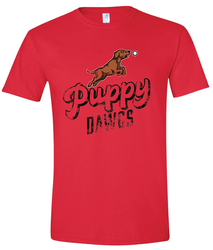 Puppy Dawgs Red Vintage Tee