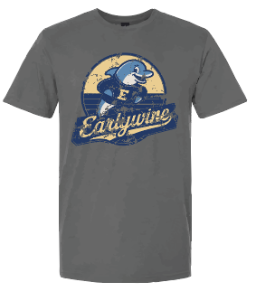 Earlywine Retro Dolphin Charcoal Tee