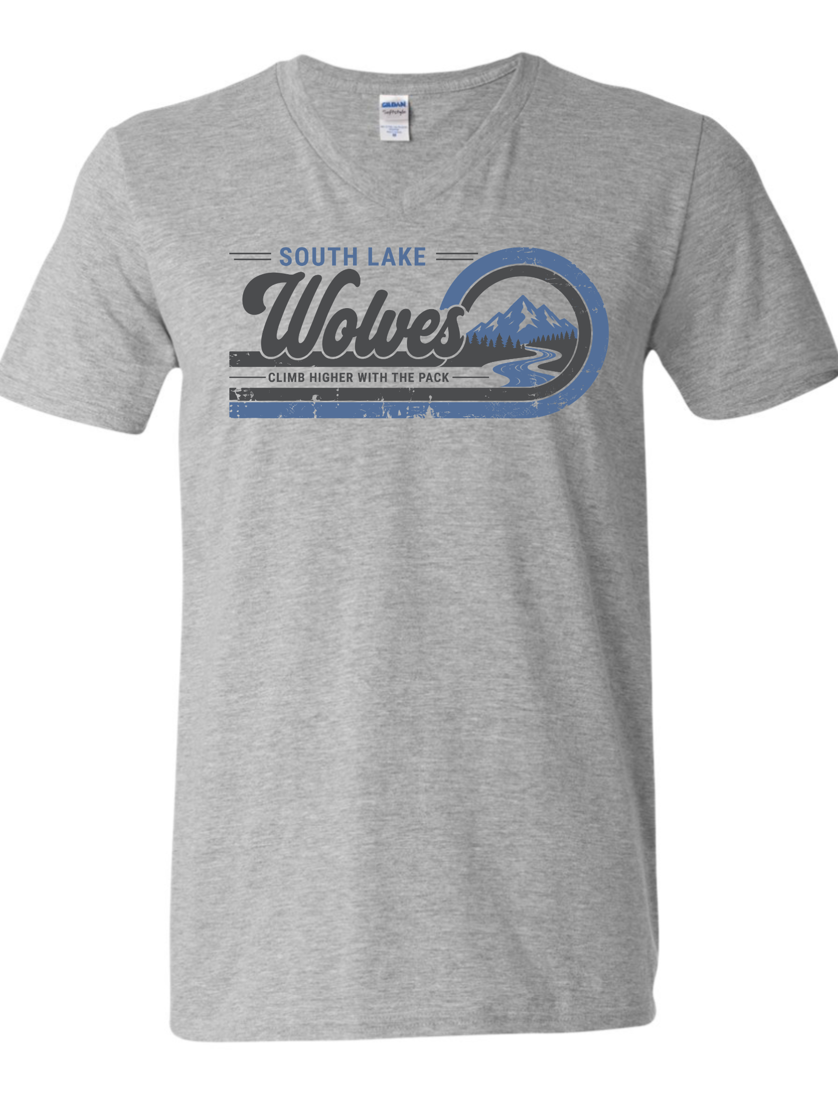 Wolves V-neck Tee Gray '26