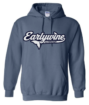 Earlywine Dolphin Tail Indigo Blue Hoodie