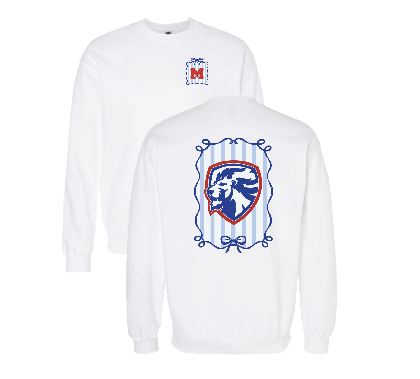 MHS VB STRIPES CREWNECK