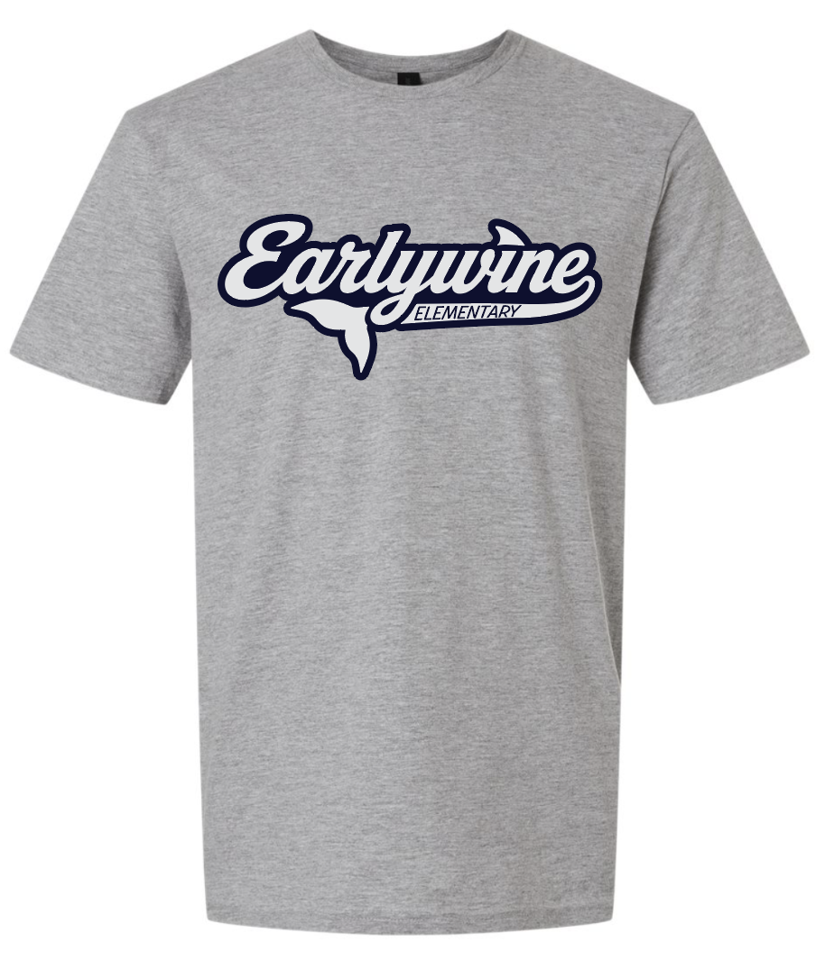 Earlywine Dolphin Tail Sport Grey Tee