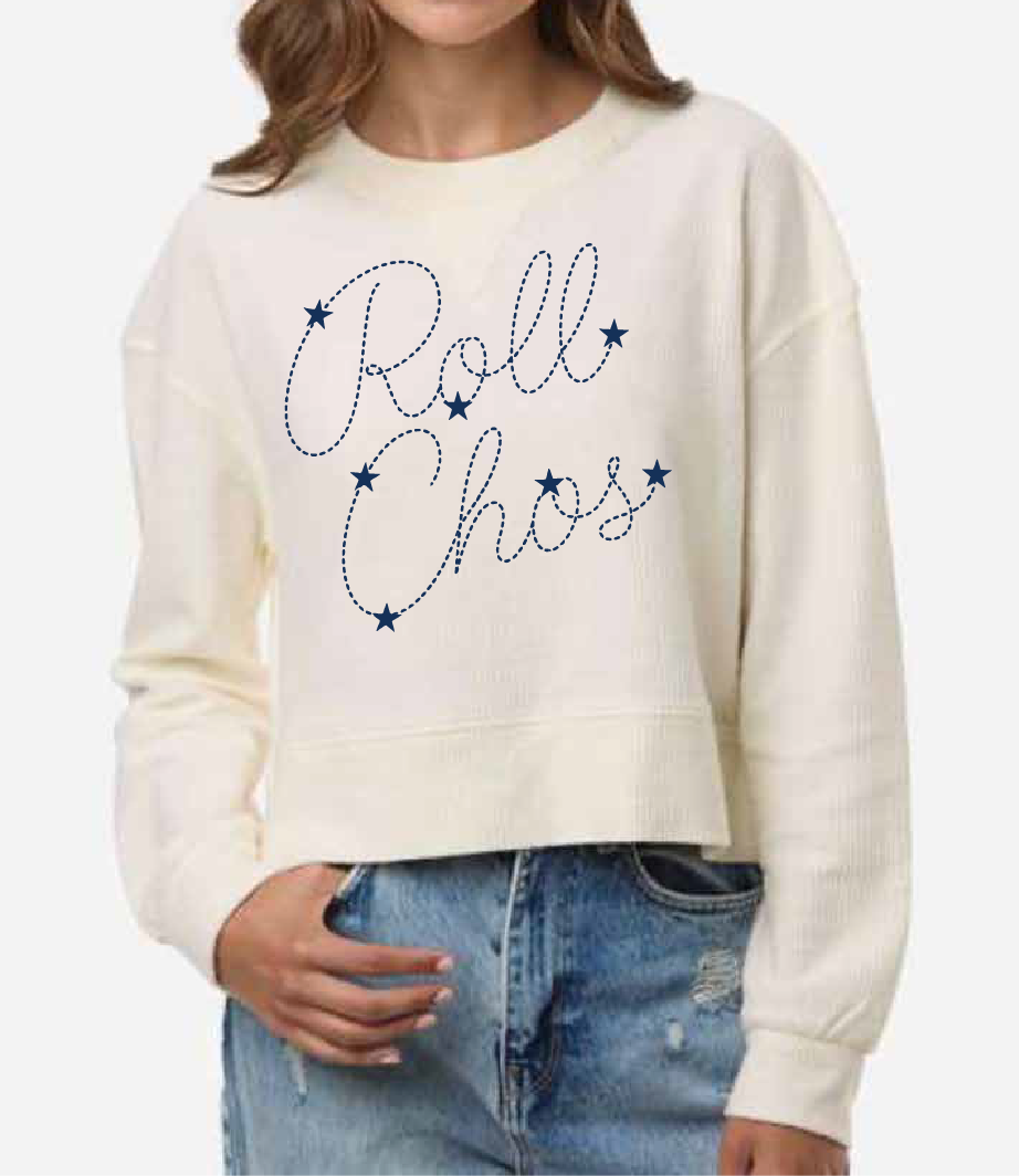 UCO POM - RIBBED CROP PULLOVER ROLL CHOS