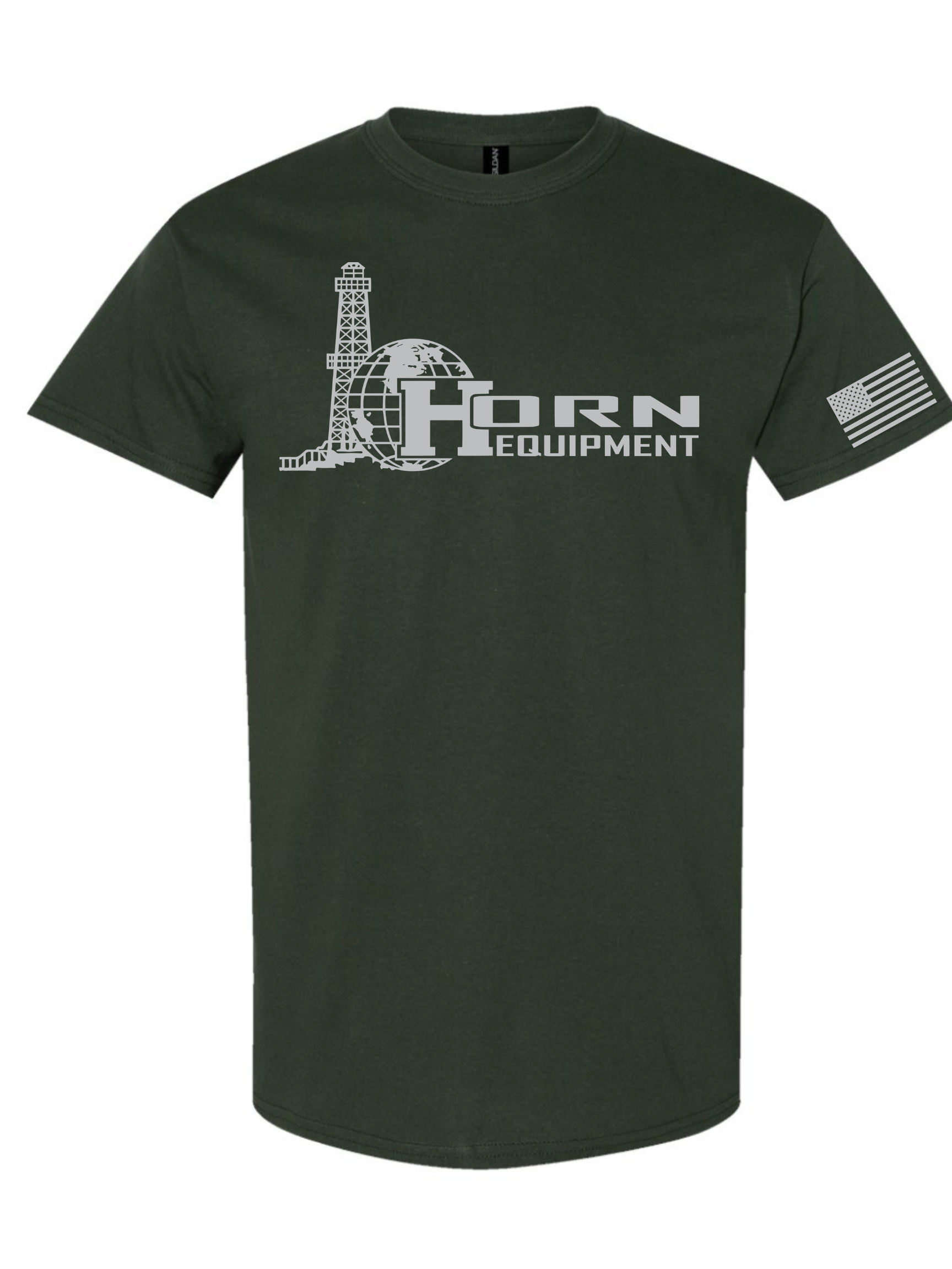 Horn Tee HEAVY COTTON FOREST GREEN