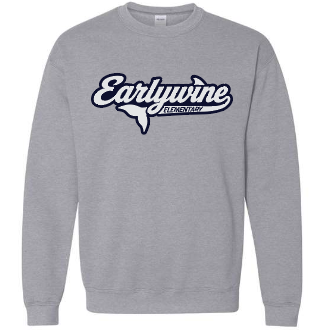 Earlywine Dolphin Tail Sport Grey Crewneck