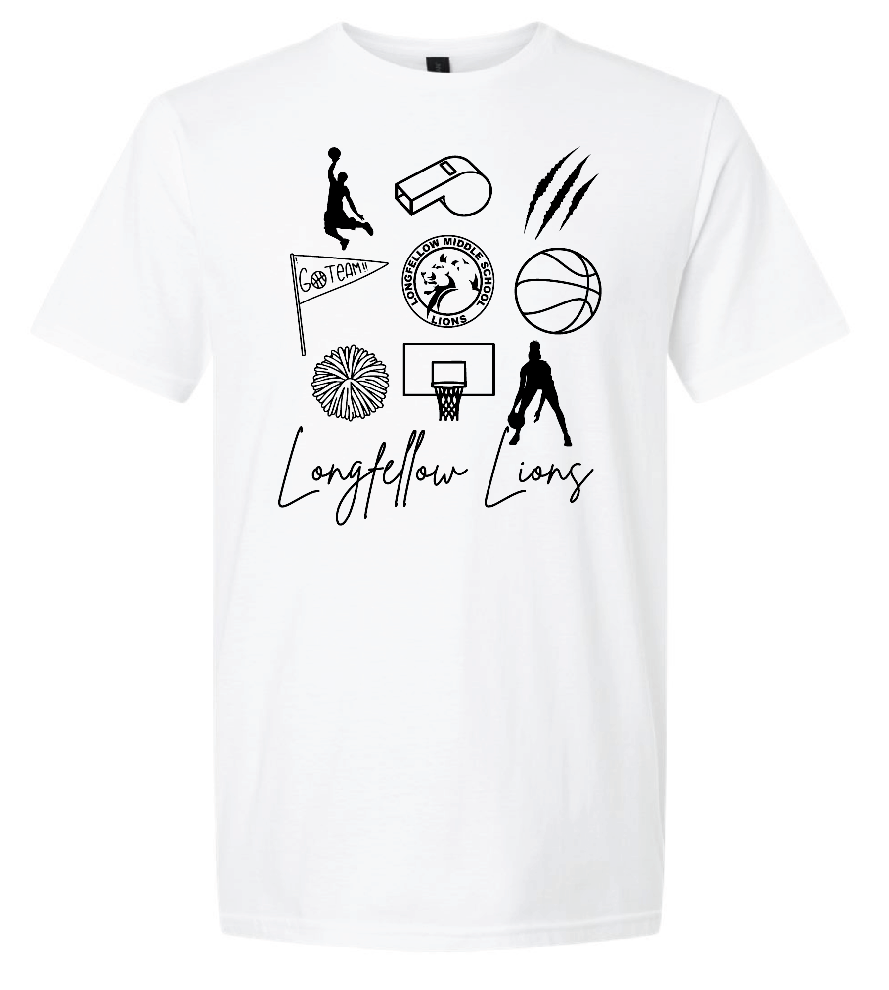 LMS Basketball White Icon Tee