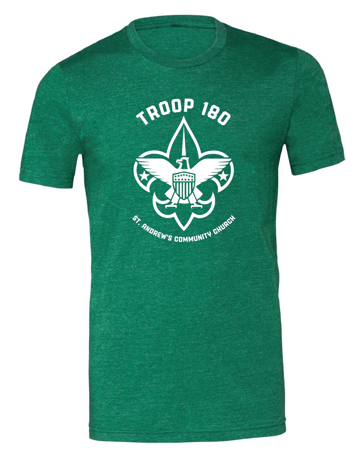 Troop 180 Heather Green Tee