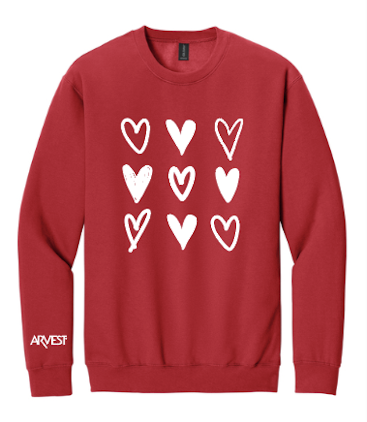 Arvest Valentine Crewneck RED