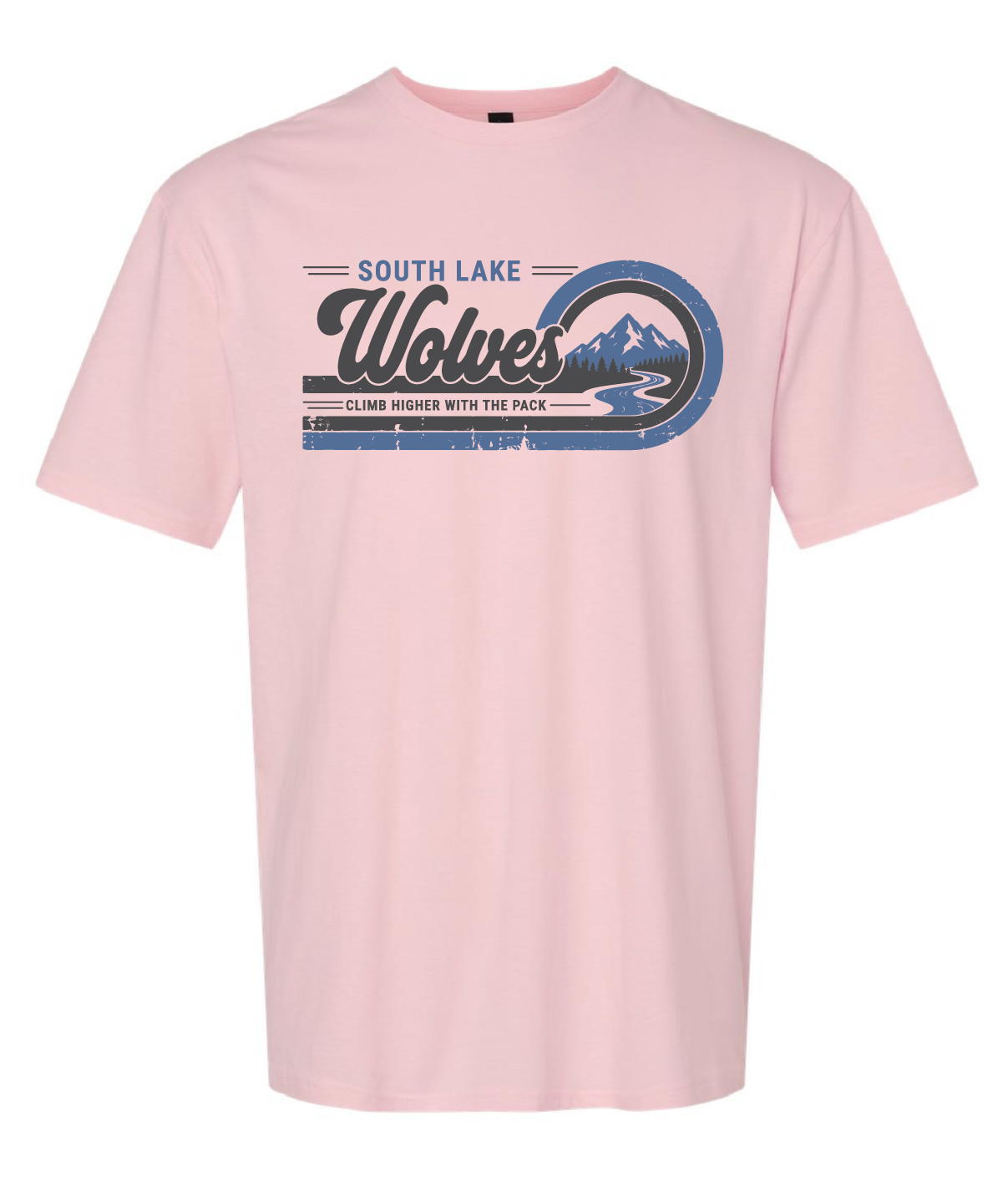 Wolves light pink tee