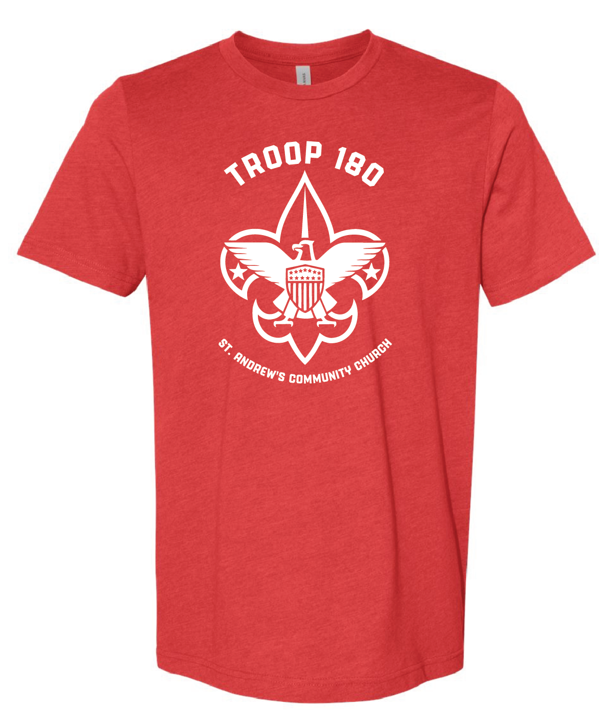 Troop 180 Heather Red Tee