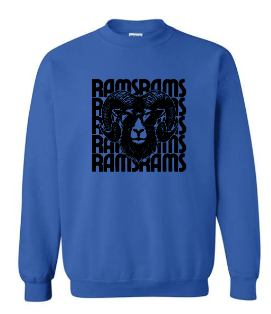 Red Oak Rams Crewneck ROYAL