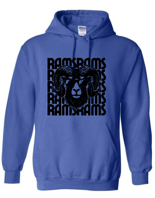 Red Oak Rams Hoodie ROYAL