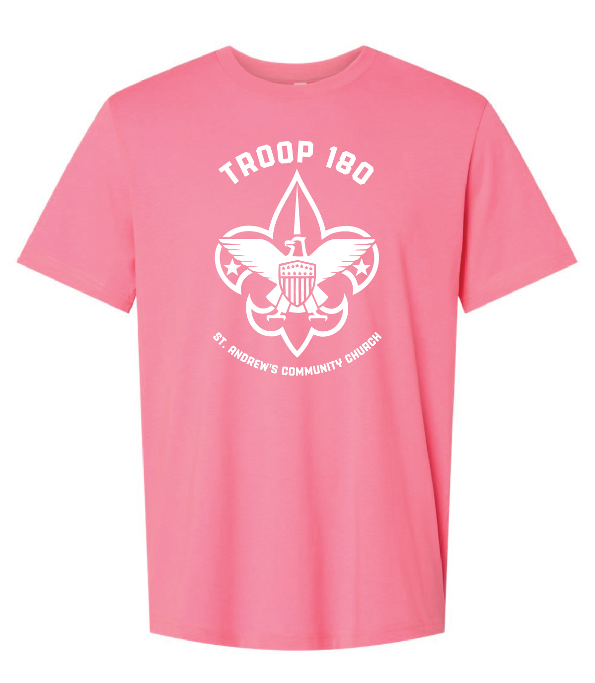 Troop 180 Neon Pink Tee