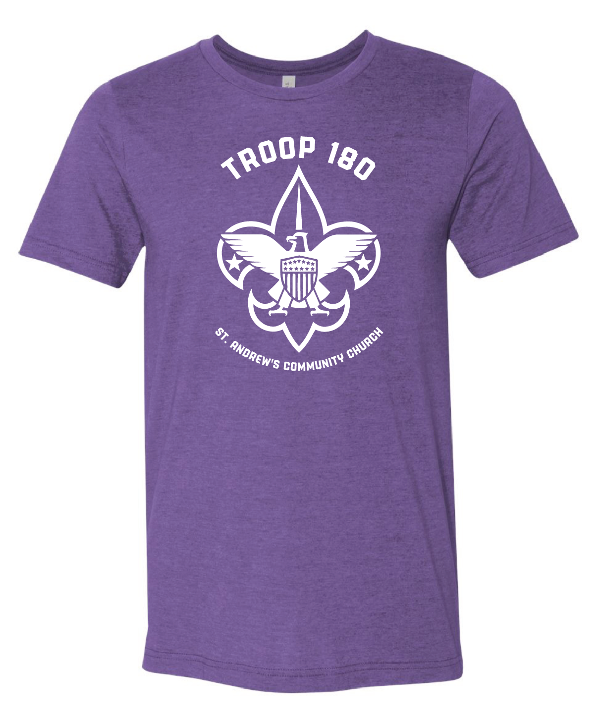 Troop 180 Heather Purple Tee